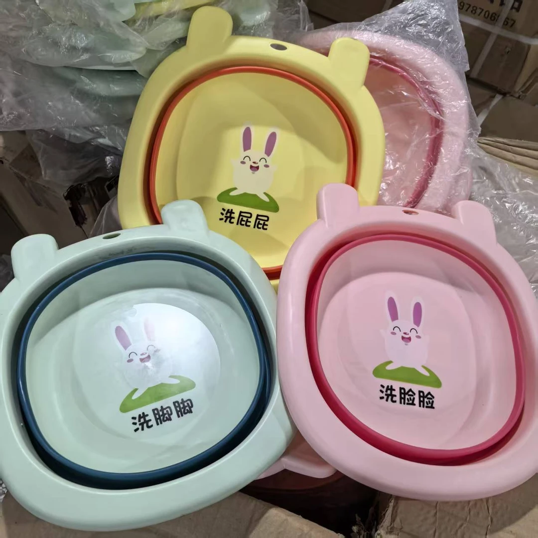 百货110兔子耳朵折叠盆，发1个