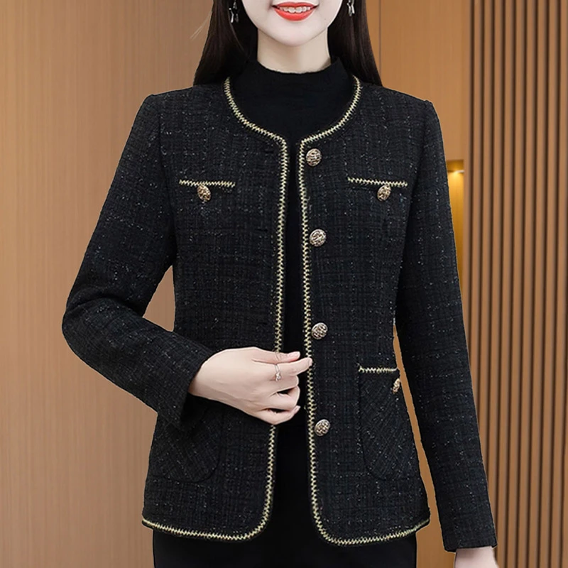 小香风外套女2025新款爆款秋款早秋高端奢华品牌妈妈西装上衣春秋