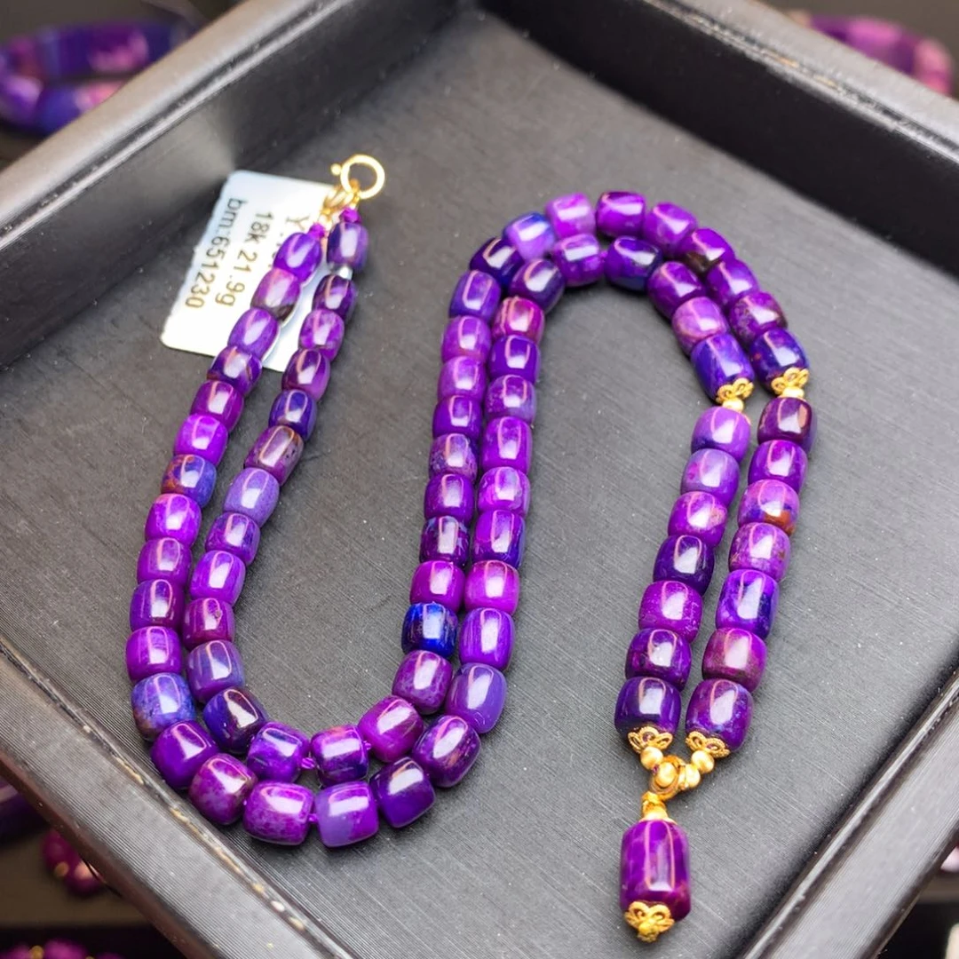 苏纪石（舒俱来）项链18K金镶嵌