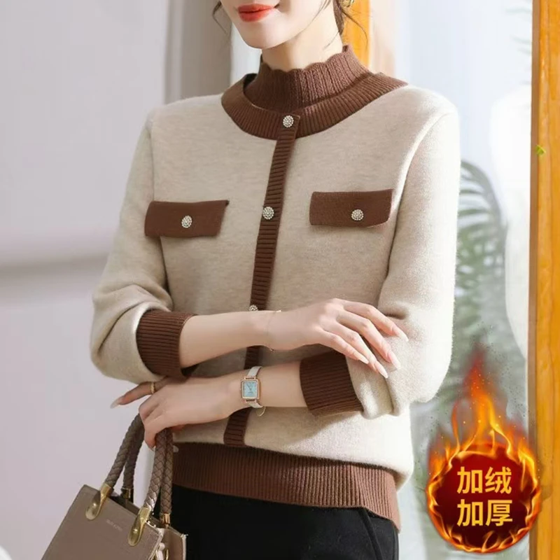 秋冬时尚气质女装显瘦半高领百搭打底衫洋气妈妈装5881