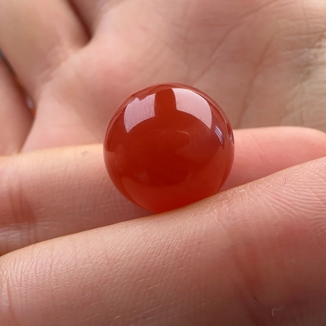 南红玛瑙未镶嵌圆珠13.8
