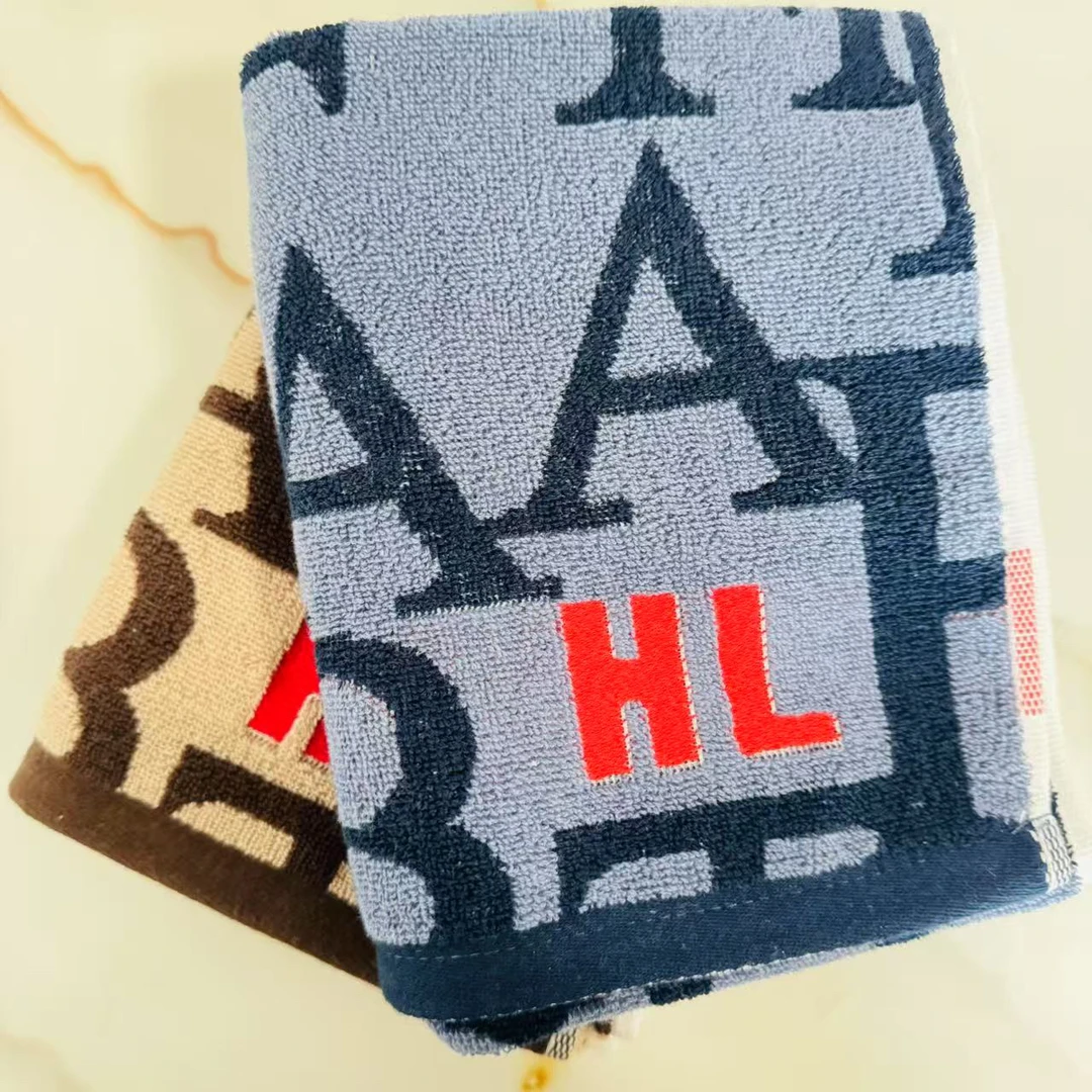 HL字母款柔软成人吸水中巾30✖️60纯棉毛巾吸汗家用面巾洗澡洗脸