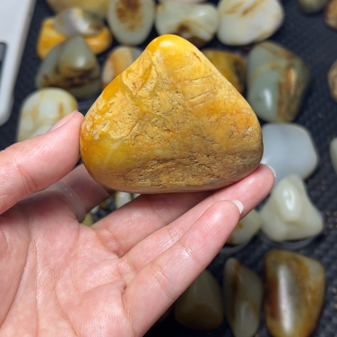 和田玉未镶嵌挂件A74