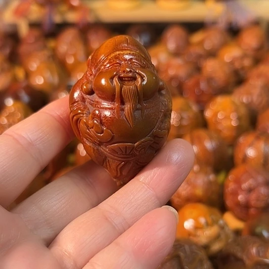 手串/手链橄榄核官帽财神一颗卡36