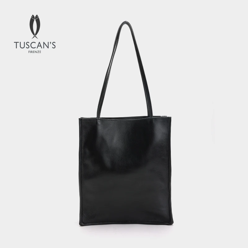 TUSCAN'S女包简约托特包大容量通勤购物袋单肩包腋下包时代双鱼