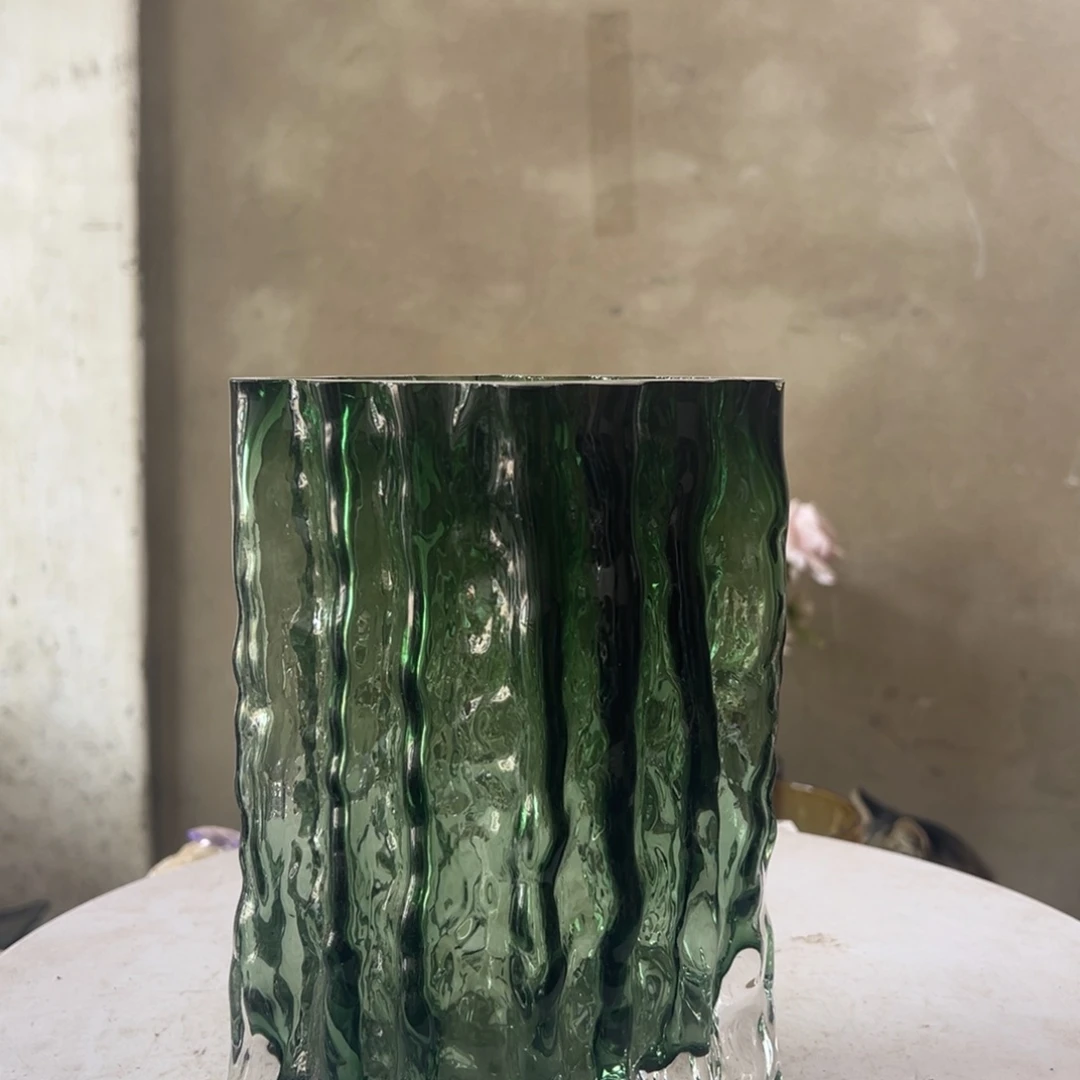 弘扬琉璃花器微瑕高度20