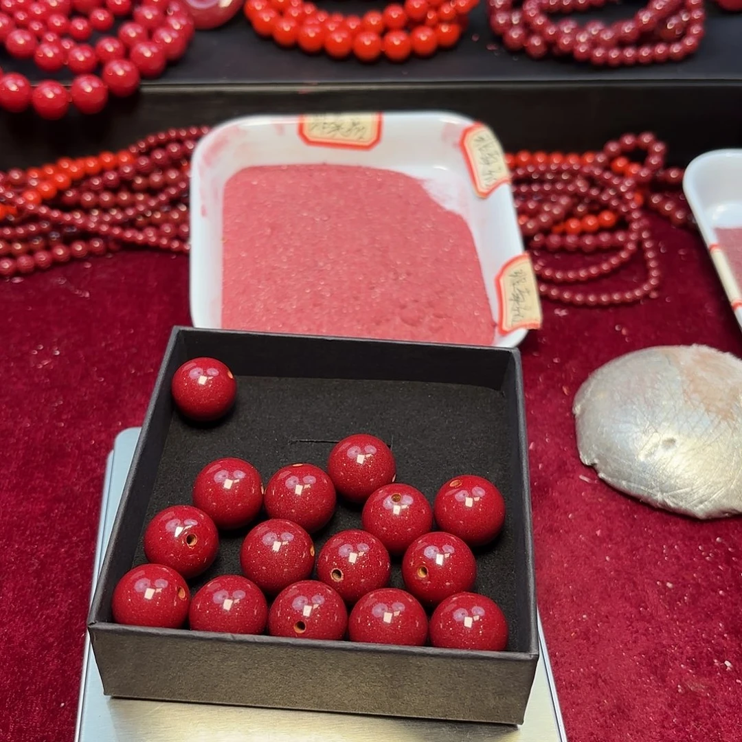 天然辰砂紫金砂卡16手串