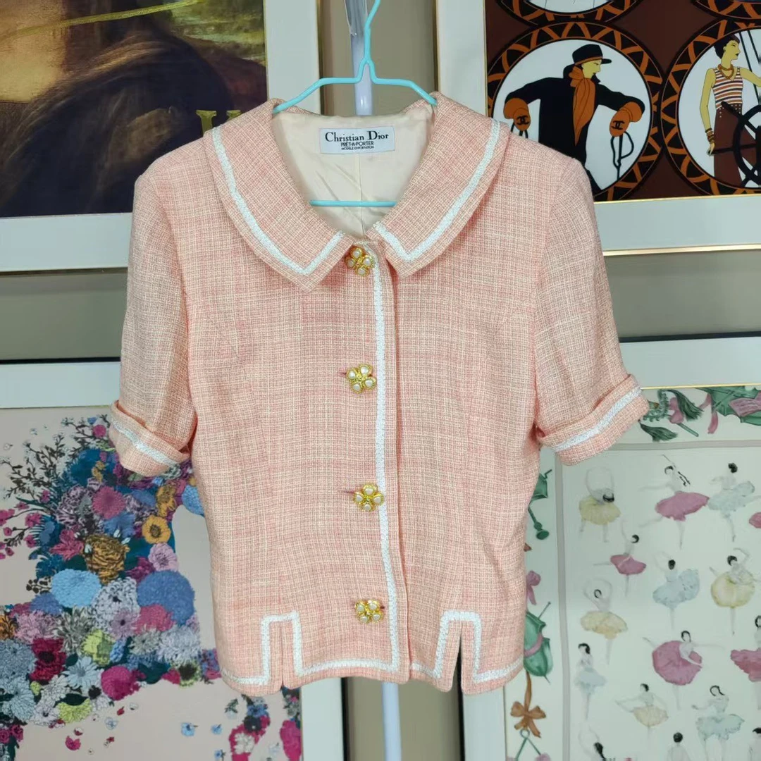 95新 DIOR/迪奥 拼色夏季短袖外套/Fy3916