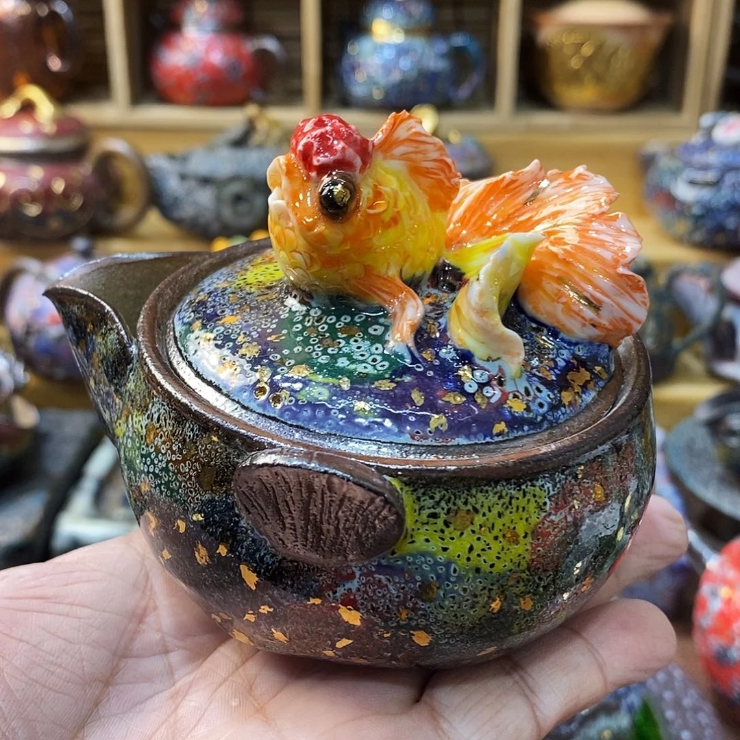 粗陶志野柴烧茶器