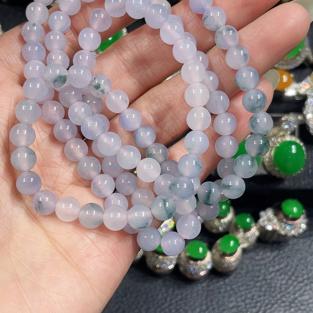 未镶嵌定制翡翠珠串