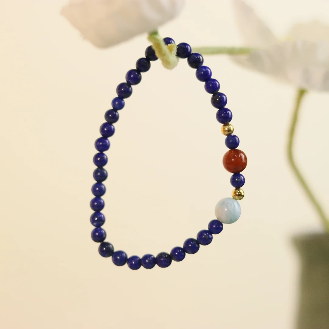 ZC10A18682[原创]青金石海纹石手串（多样性发货)