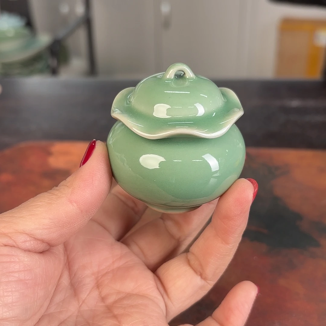 龙泉云间青瓷小米茶器