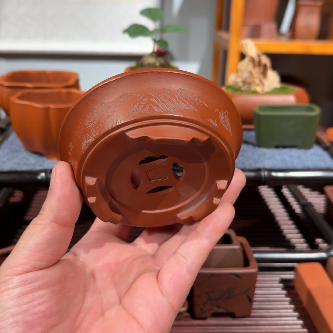 紫砂花盆原矿紫泥