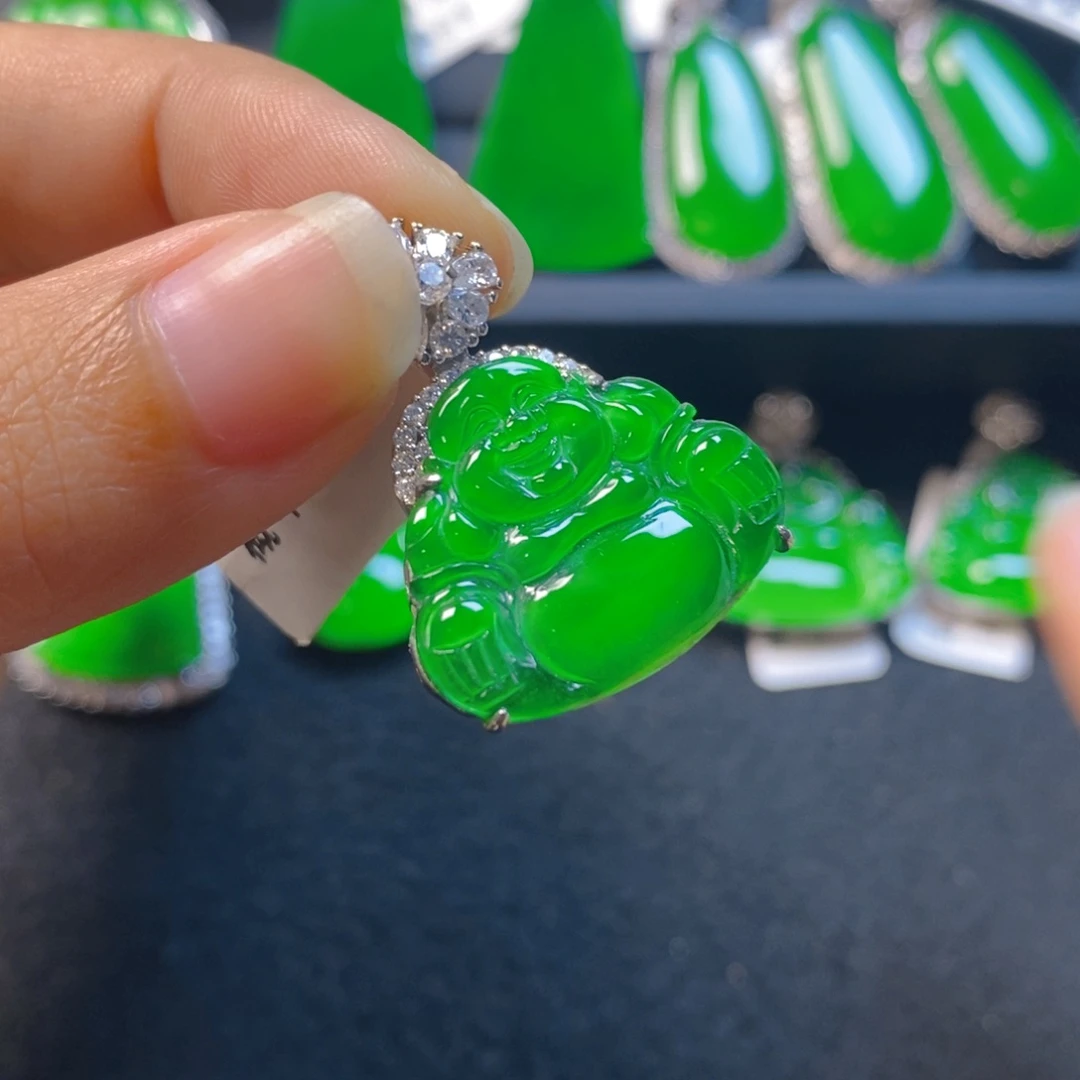 翡翠银S925镶嵌颈饰