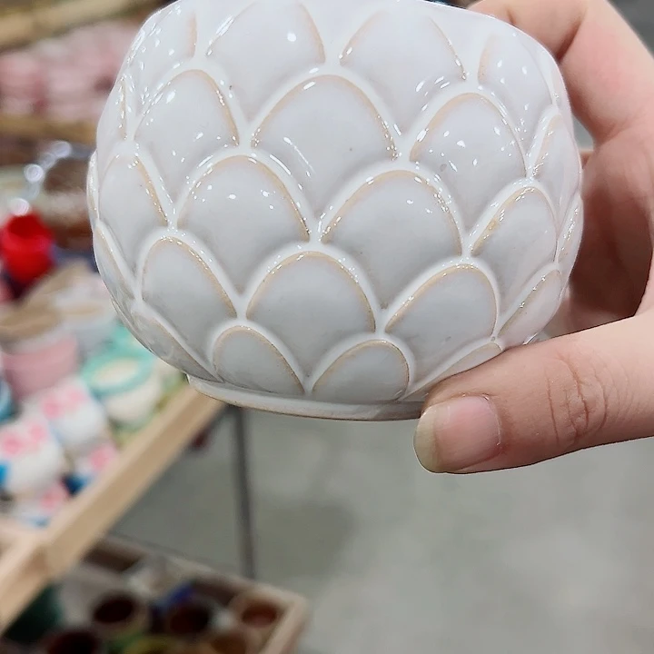 有孔.凑满10元发货多肉陶瓷花盆！