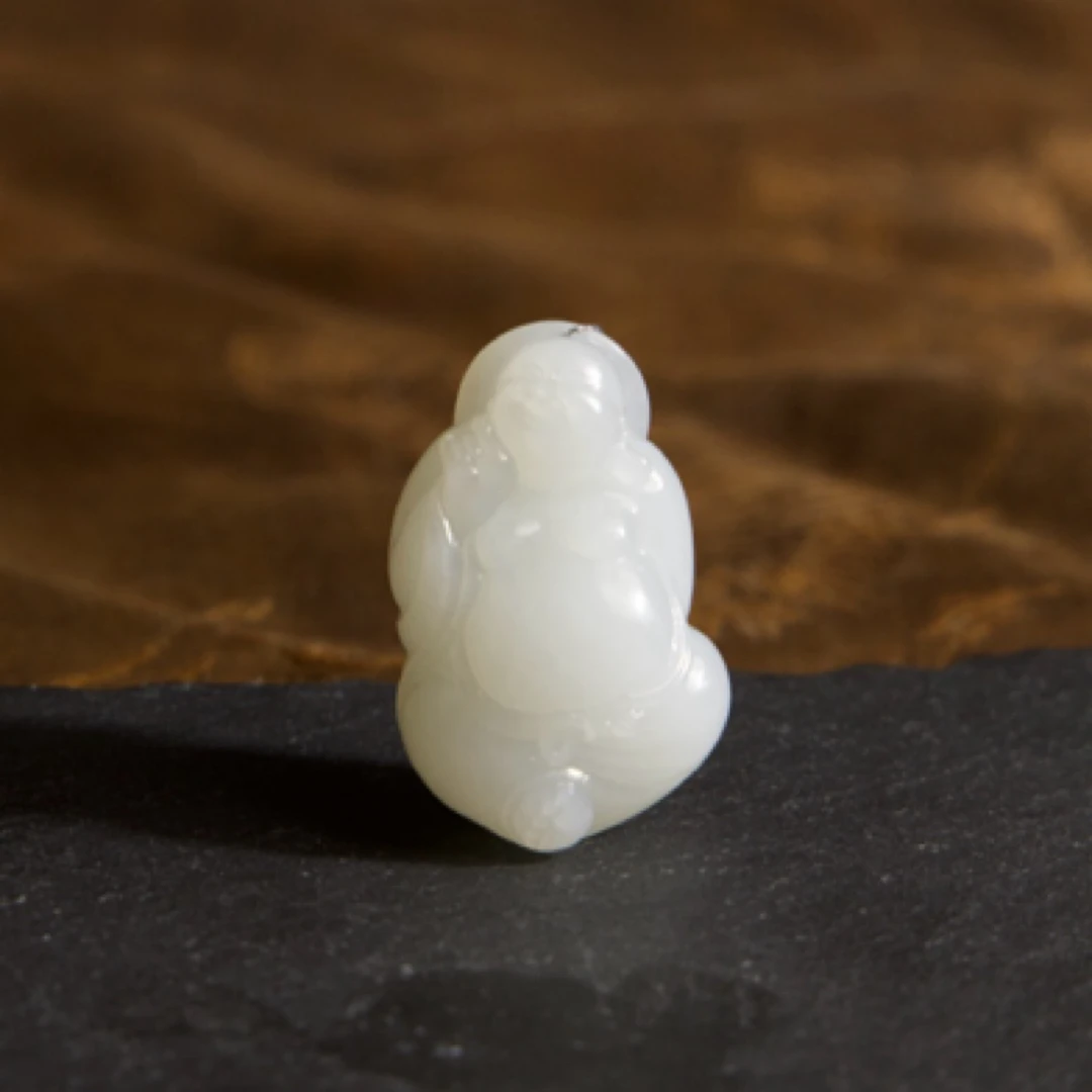 新疆和田白玉笑佛