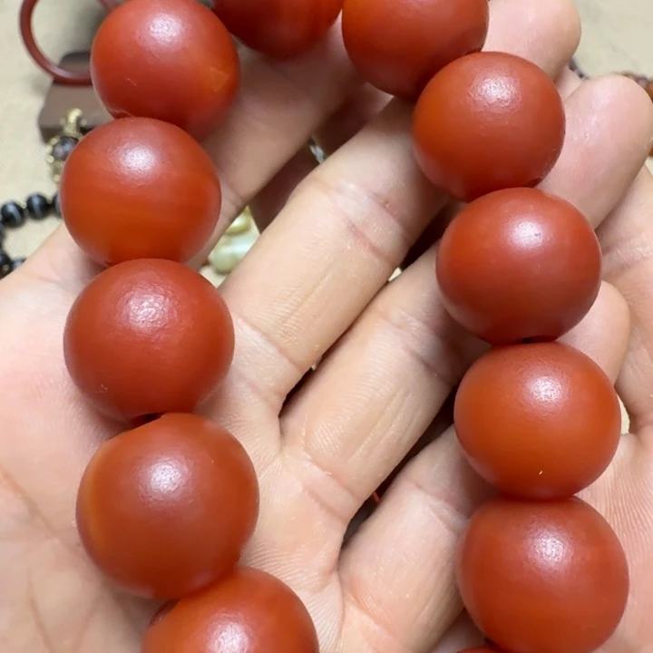 半***饼玛瑙/玉髓合金手链