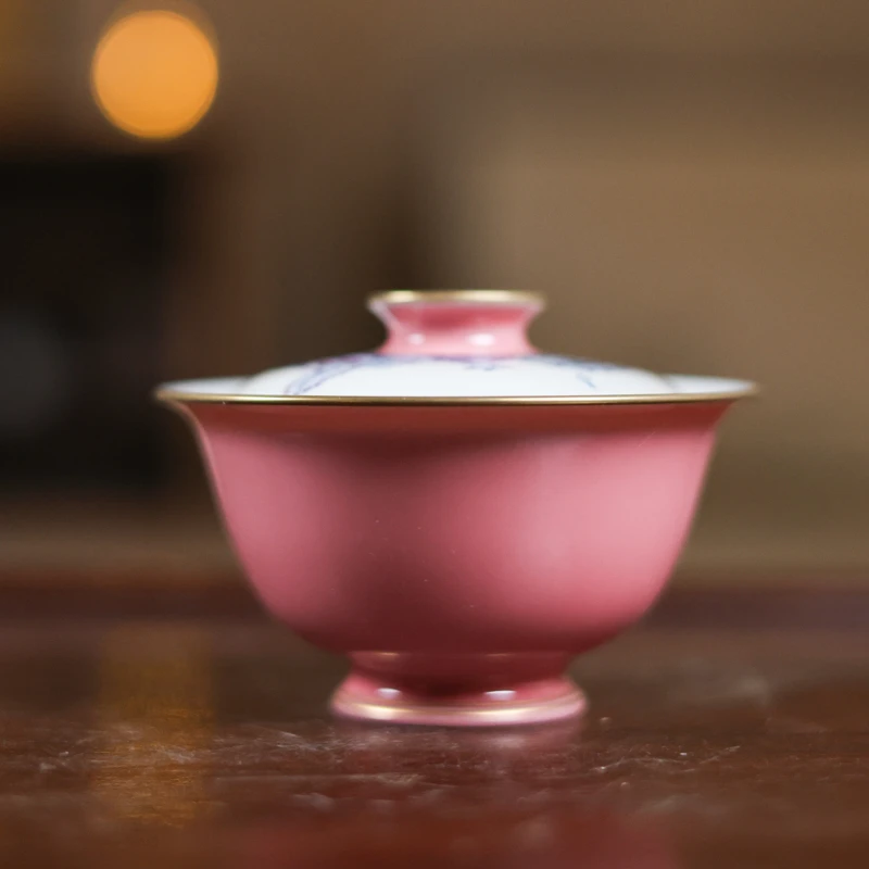 【好物】华隐堂- 樱粉-华隐堂-蝶恋花盖碗（华隐S0895）