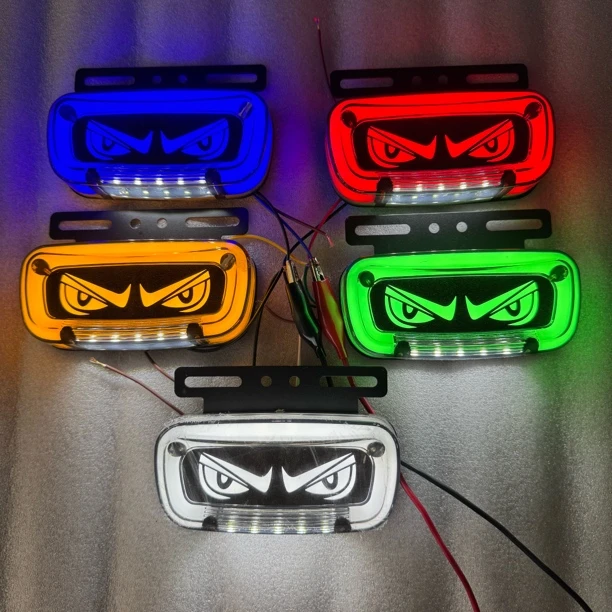 新款灵动幻影恶魔眼12v24v通用货车照地边灯