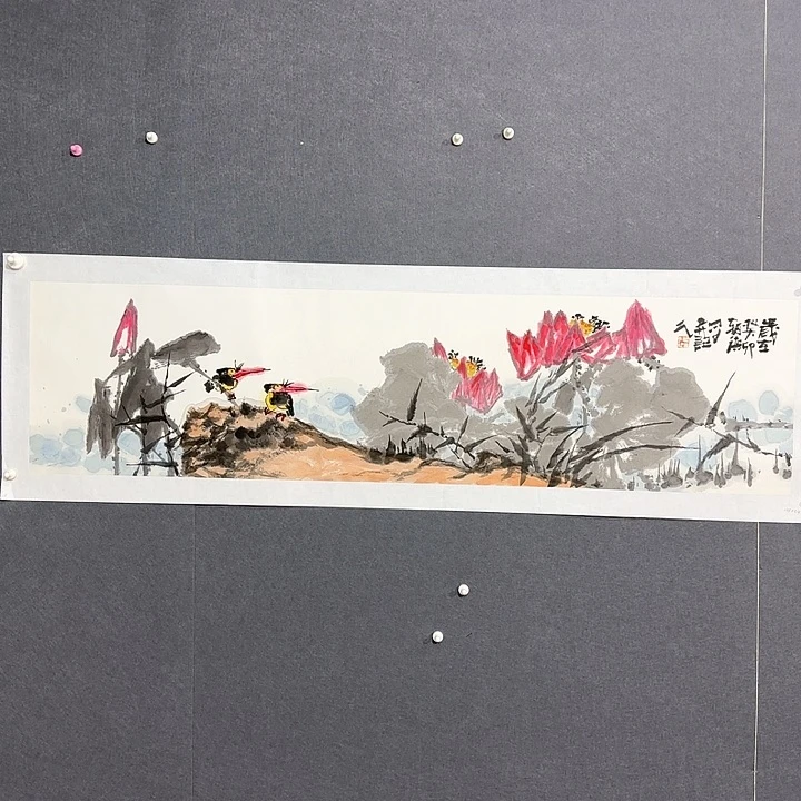 国画用****0梁老师花鸟作品