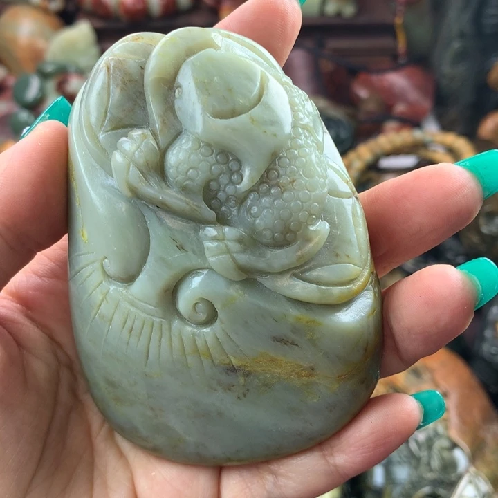 岫岩河磨玉（透闪石质玉）把件未镶嵌