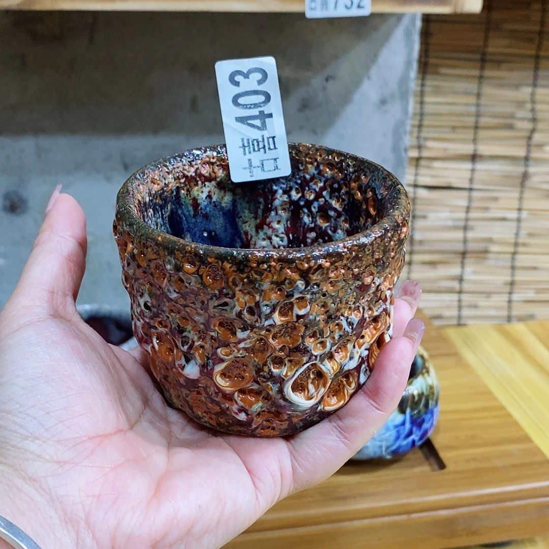 粗陶志野柴烧茶器