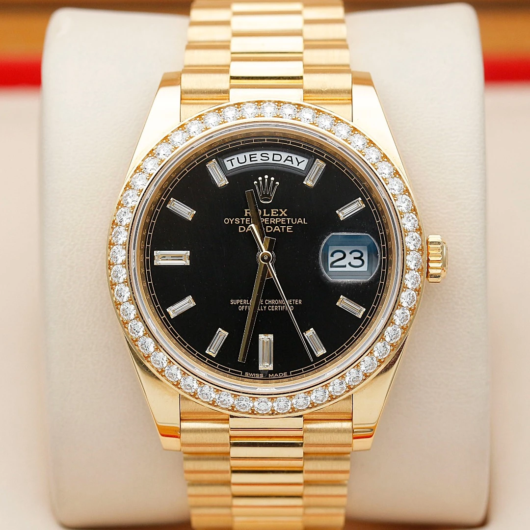 99新 Rolex/劳力士 星期日历228348黑盘18k金40mm自动机械男士