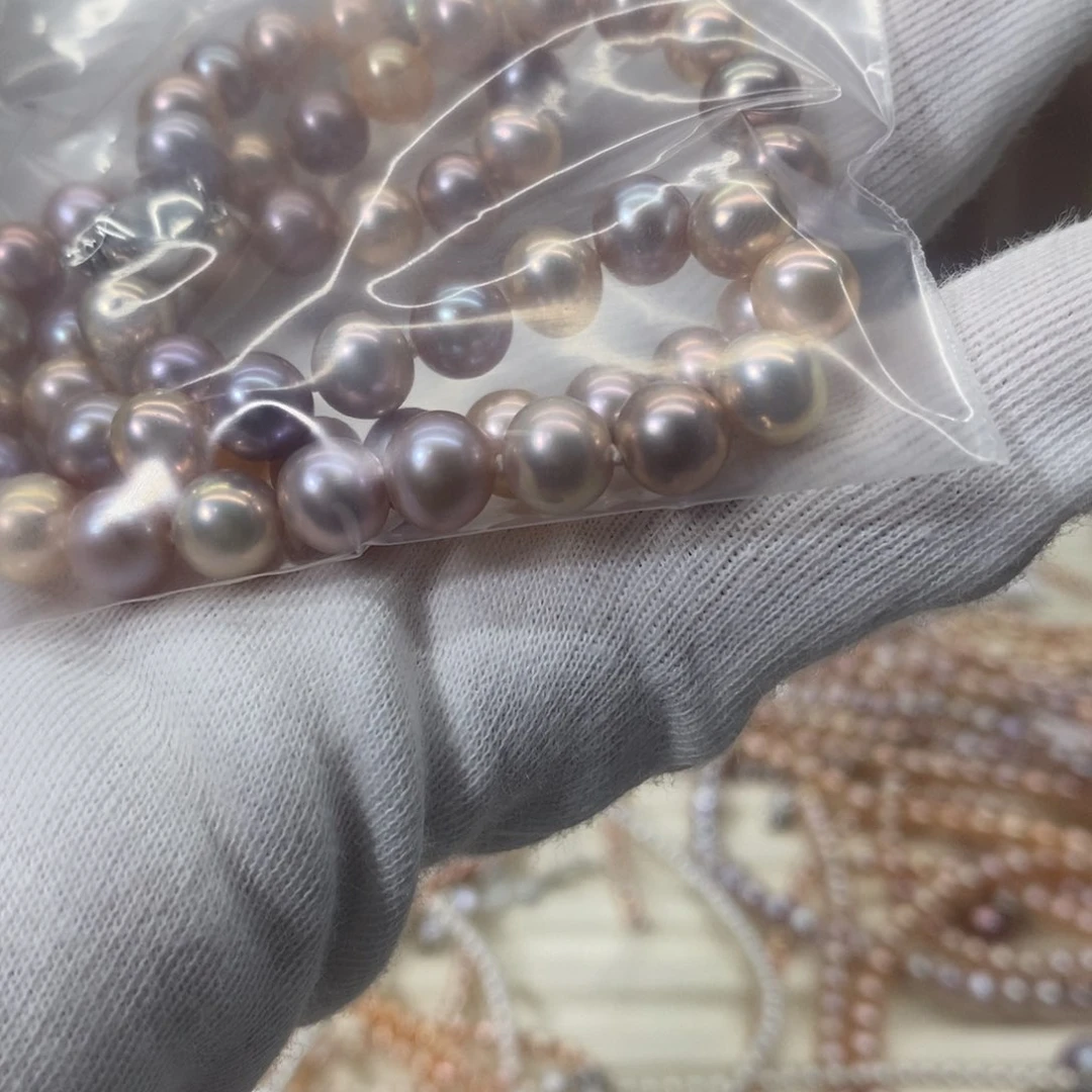 淡水珍珠项链银S925镶嵌c****）