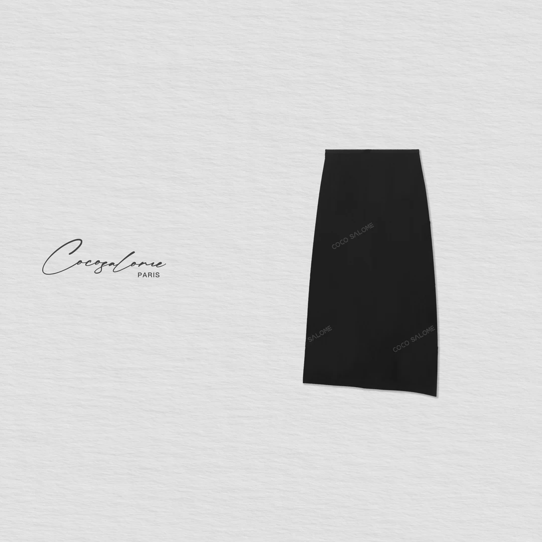 韩彬彬"C位出道裙子"夏季醋酸气质优雅简约休闲A字半身裙0131-10