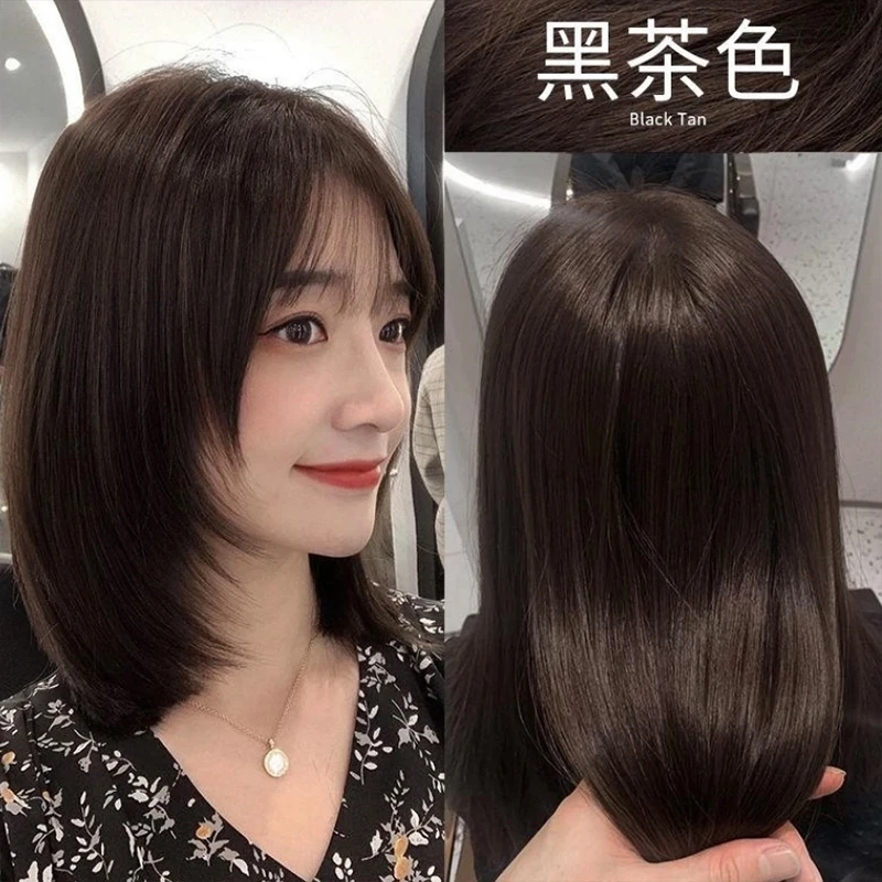 正品泡泡染发剂植物染发膏自己在家染不沾头皮遮盖白发神器不伤发