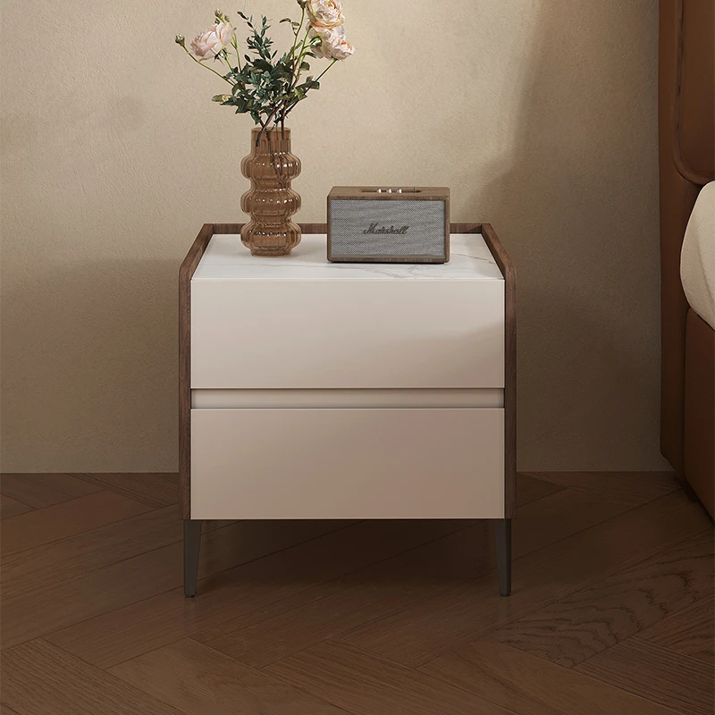 芝华仕现代简约岩板高脚床头柜极简家用主卧储物床边柜子G068