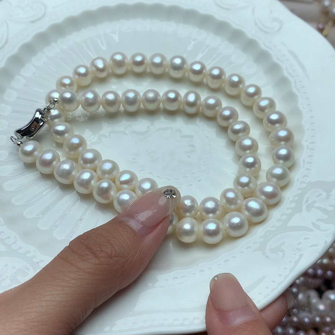 淡水珍珠8-9未镶嵌n39项链