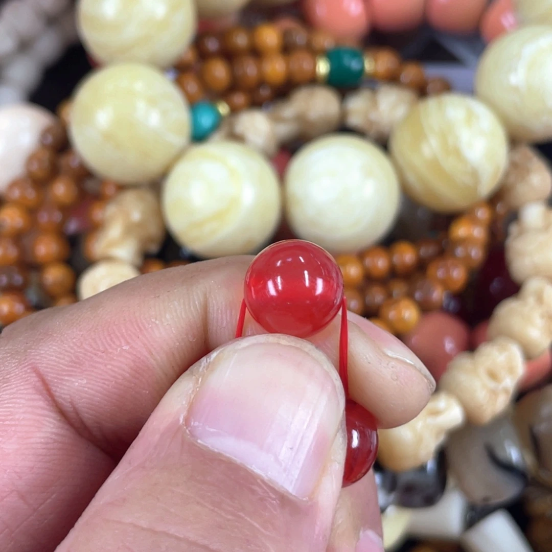 驼骨手串/手链编号134卡1.0青鱼石