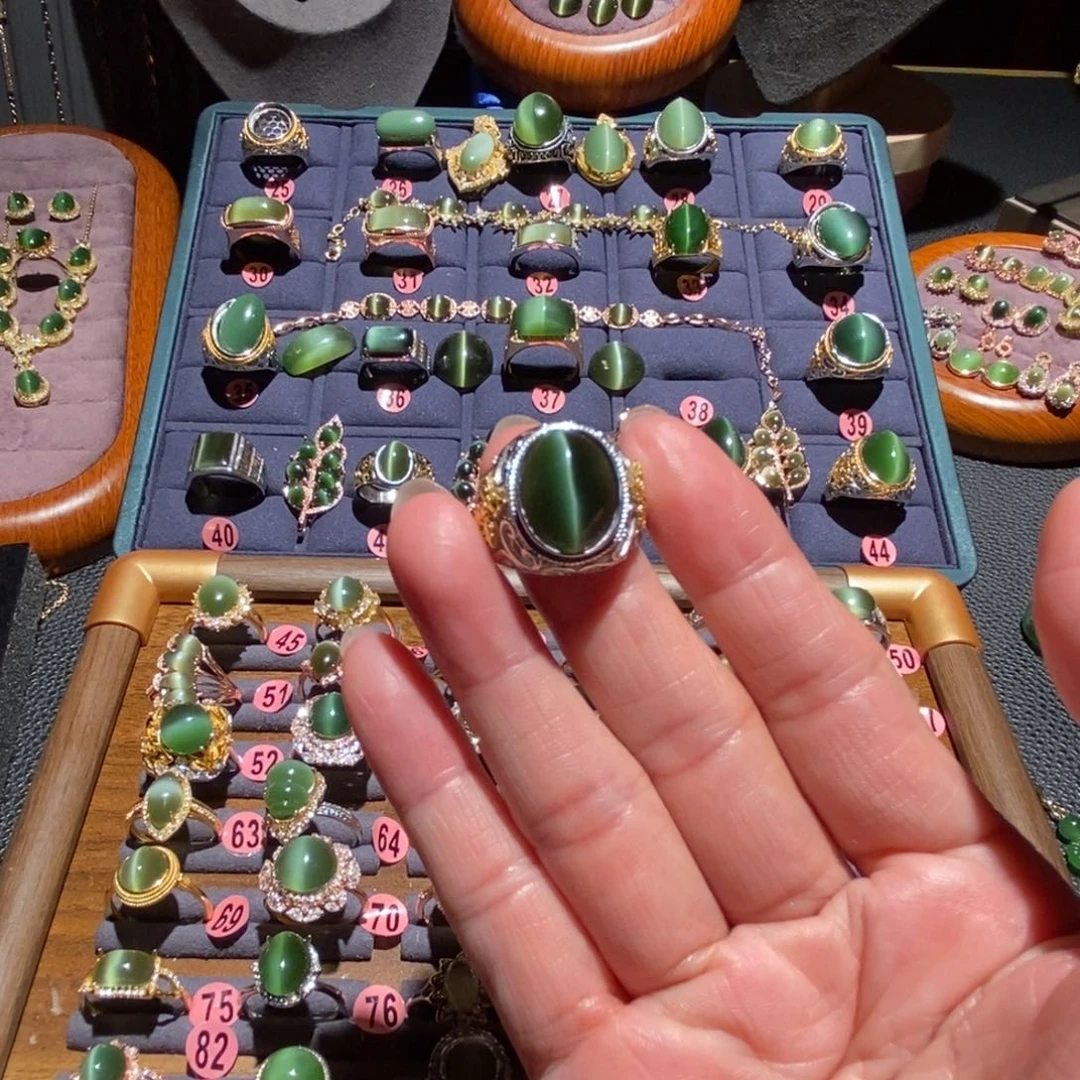 和田玉戒指银S925镶嵌T****i