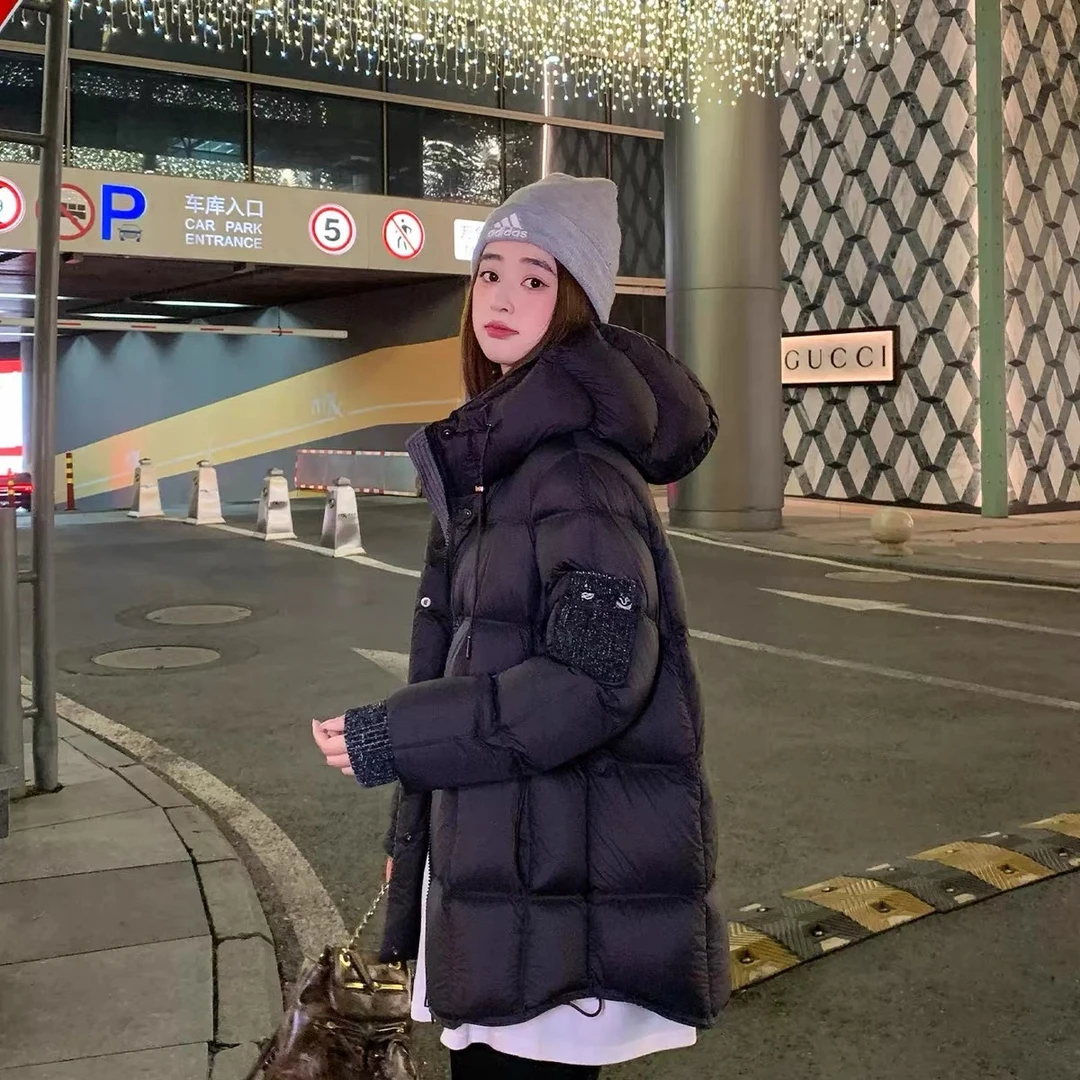 2025新款上新连帽休闲风时尚防风休闲中长款羽绒服-636