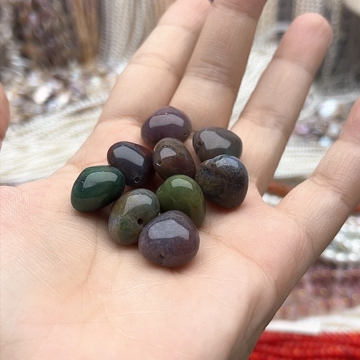 未镶嵌玛瑙/玉髓珠宝半成品5个15mm左右印度玛瑙屁桃