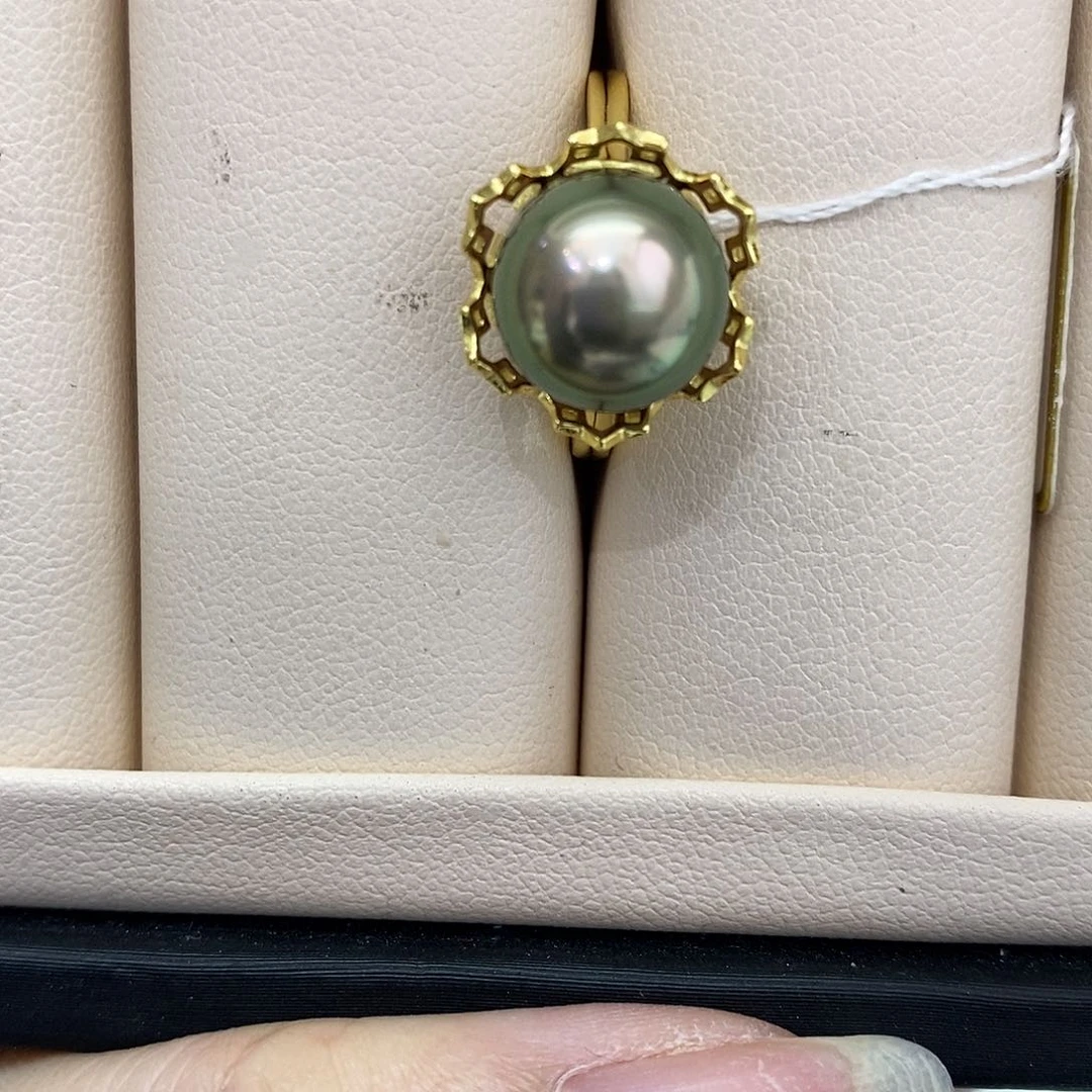 海水珍珠戒指银S925镶嵌