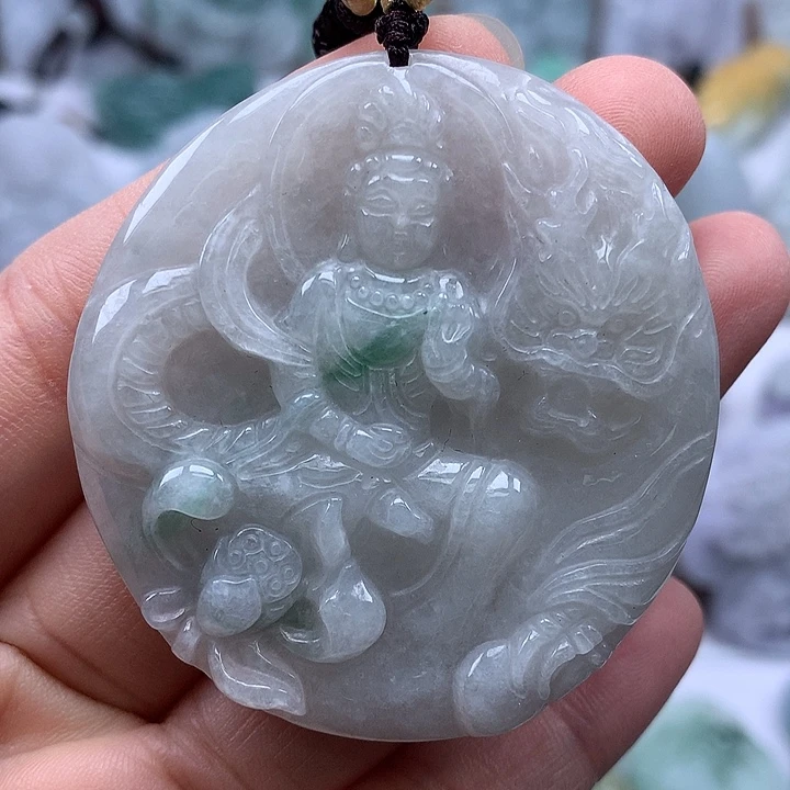 翡翠未镶嵌颈饰玉龙观音福利