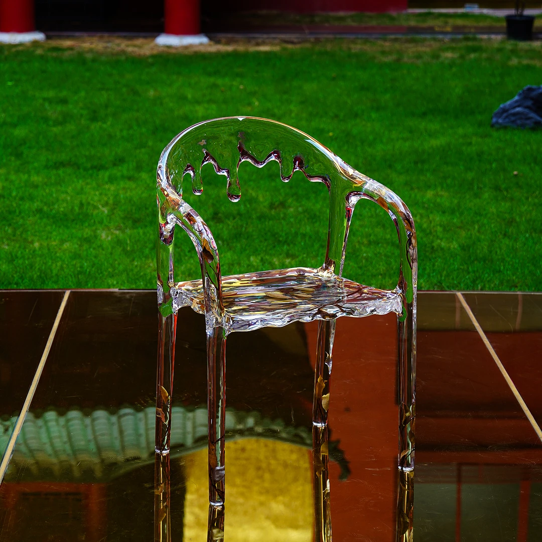 【本尼家】TY99现代轻奢水滴椅铂晶椅子客厅扶手椅靠背椅