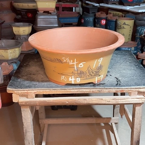 紫砂花盆大四角碗盆一个