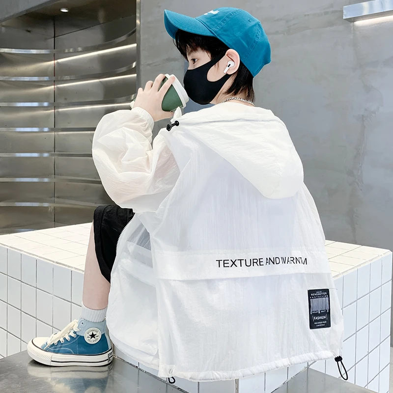 儿童防晒衣男童夏装2025新款防紫外线透气轻薄款夏季中大童防晒服