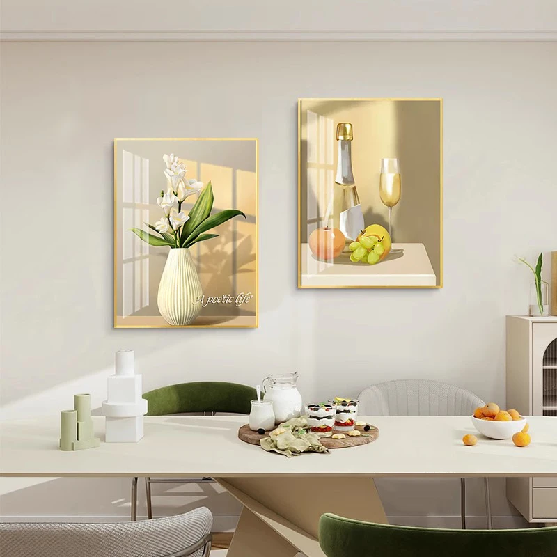 餐厅5d钻石贴画满钻新款两联手工粘贴钻十字绣水钻全贴花卉钻石绣