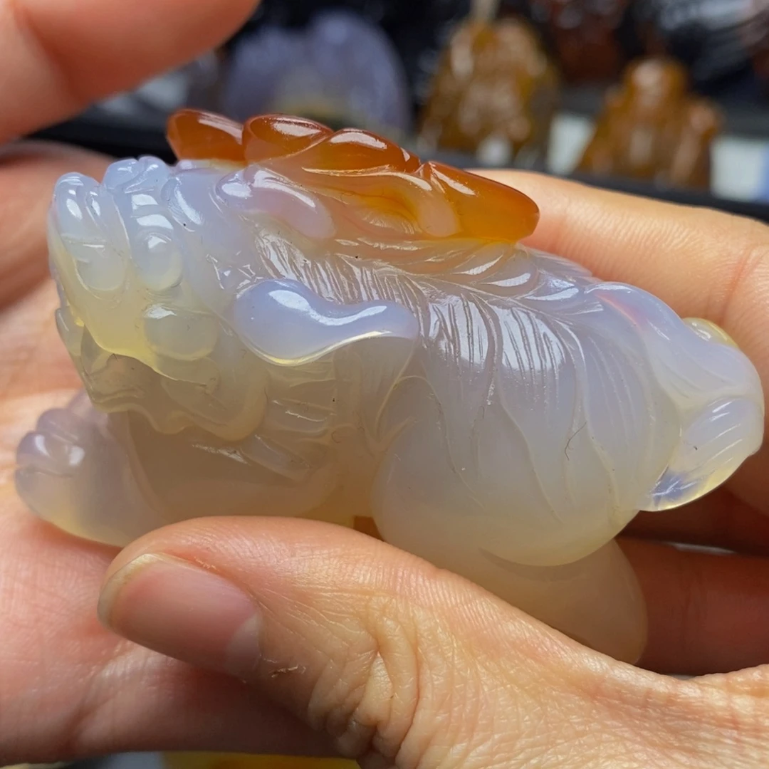 玛瑙/玉髓手把件未镶嵌用****8