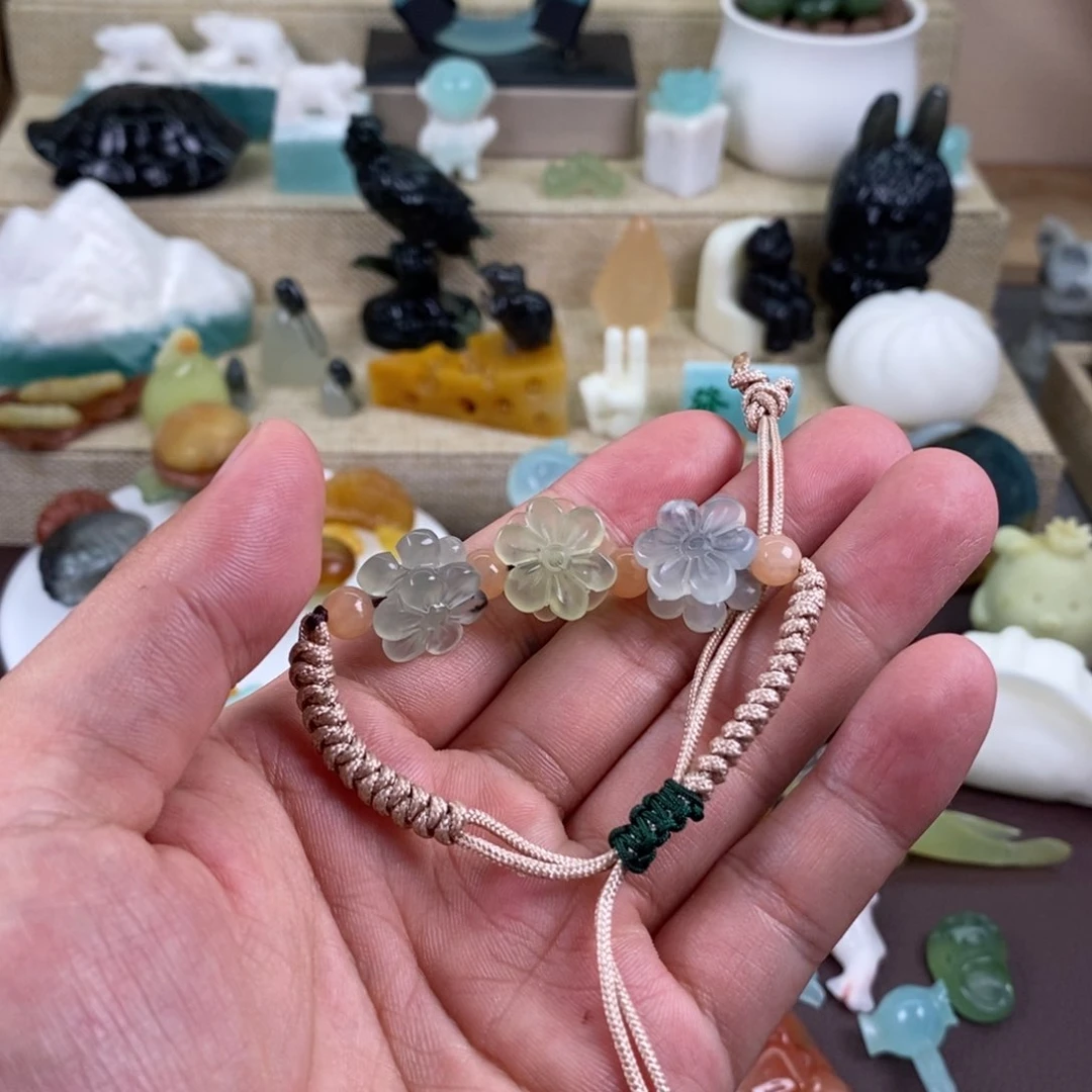 蛇纹石玉合金颈饰