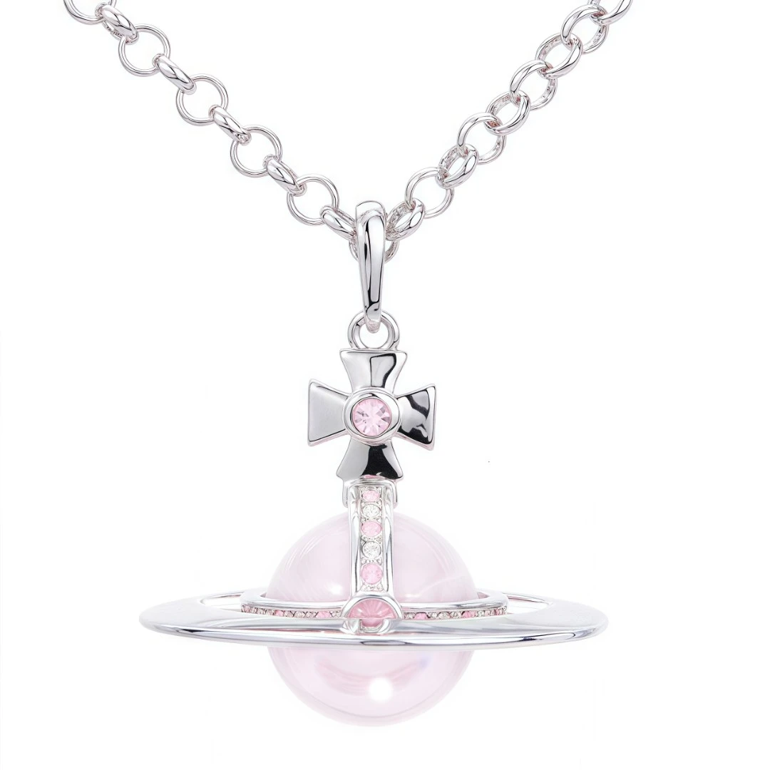 柯柒 铜合金项链 星球环绕项链女轻奢小众气质高级个性设计锁骨链