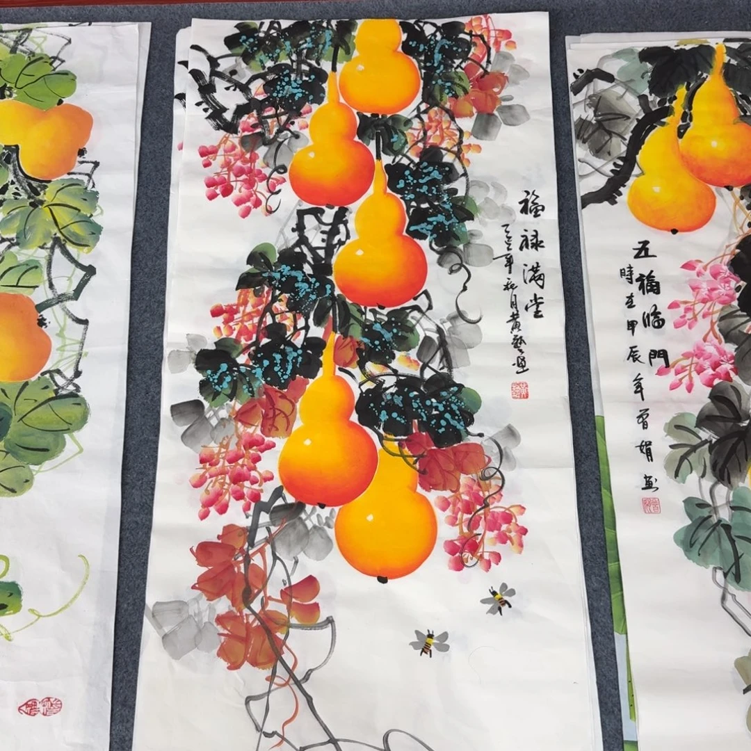 国画三尺尺寸50X100纯手绘作品