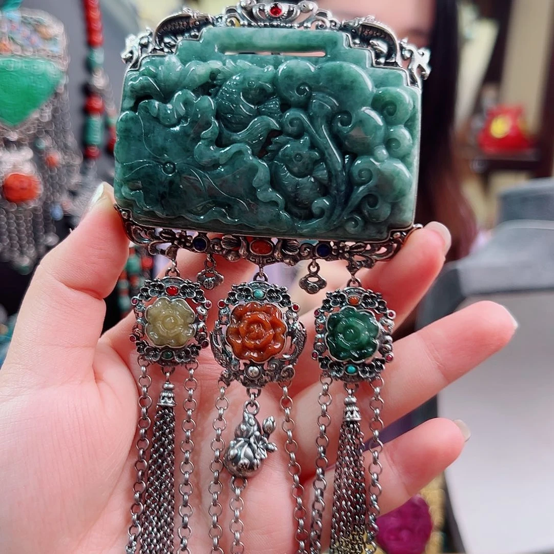 925银珐琅锦象原创设计款吊坠