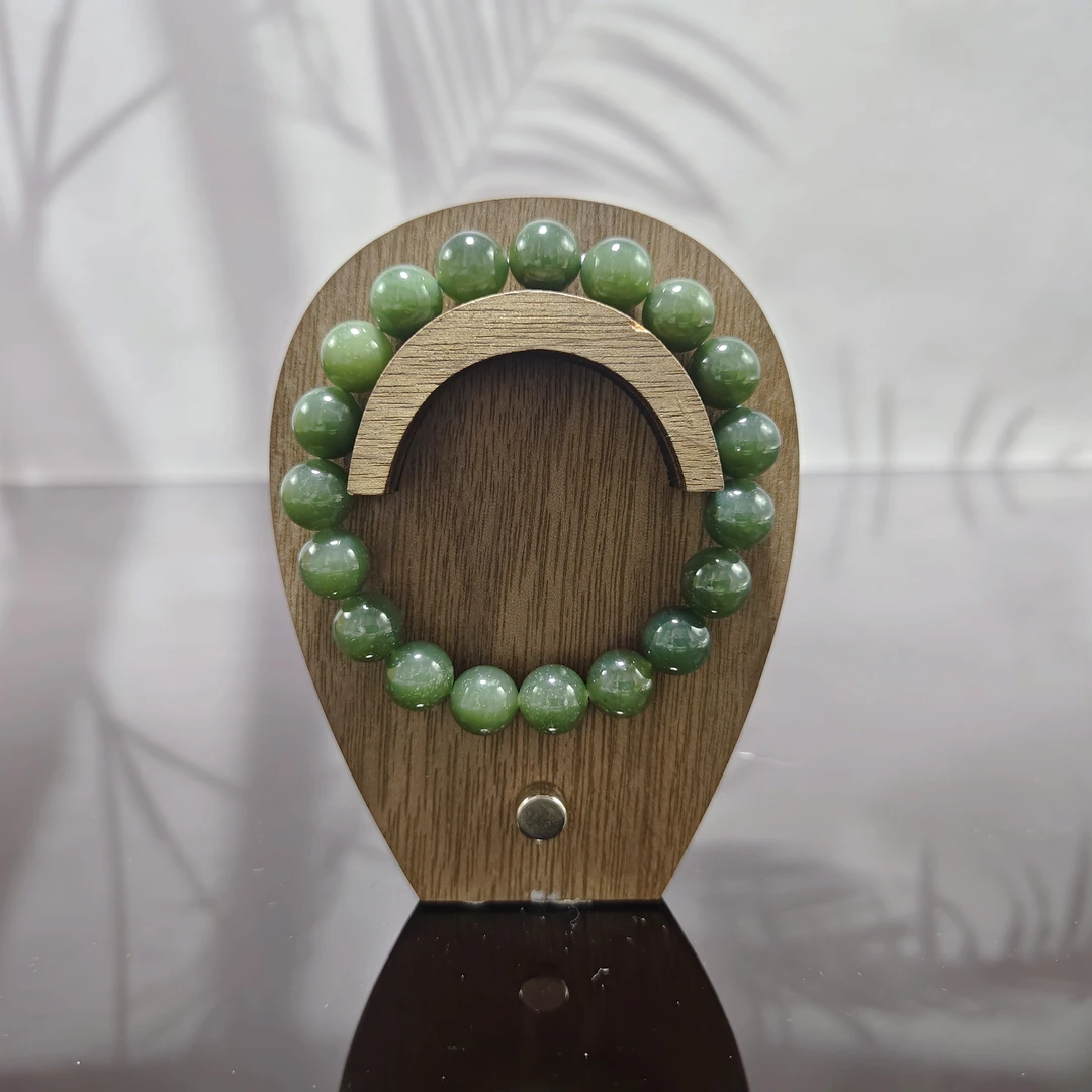 N和田玉圆珠手串（卡10）0160