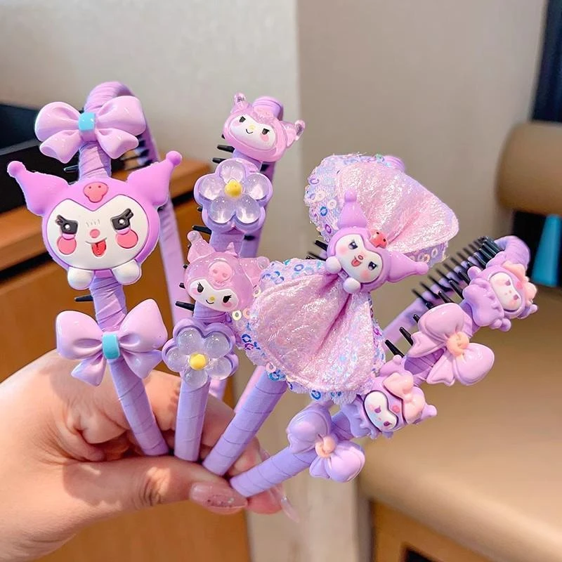 库洛米儿童发箍女童卡通带齿防滑头箍女孩压发不勒头碎发神器发卡