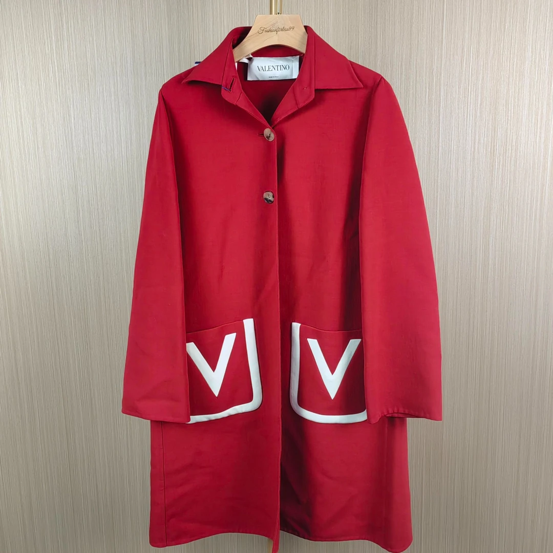 99新 Valentino/华伦天奴 红色长款外套  RB3CA3A54EJ  17711064